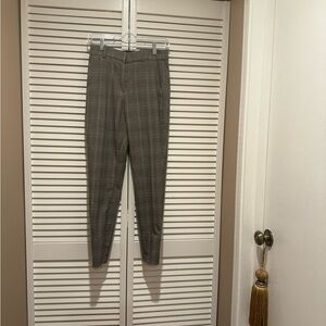 H&M Women's Gray Plaid Cropped Pants